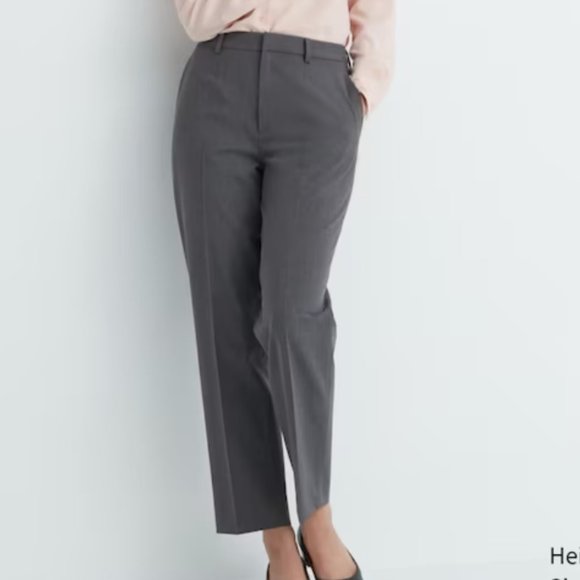 Uniqlo Women's Smart Ankle Pants Woollike in Grey - Picture 1 of 8